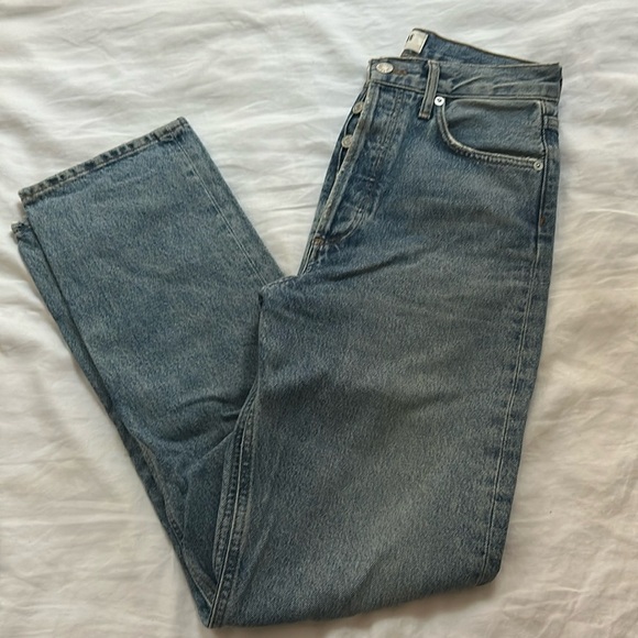 Agolde | 90's Pinch Waist High Rise Straight Jeans in Navigate | Size 25 - Picture 3 of 7